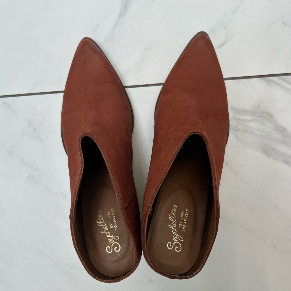 Seychelles Fancy Affair Mule Size 9 Cognac Nubuck - Picture 5 of 8
